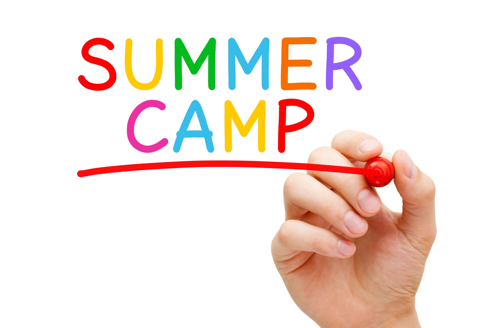 Summer Camp Handwritten Colorful Concept